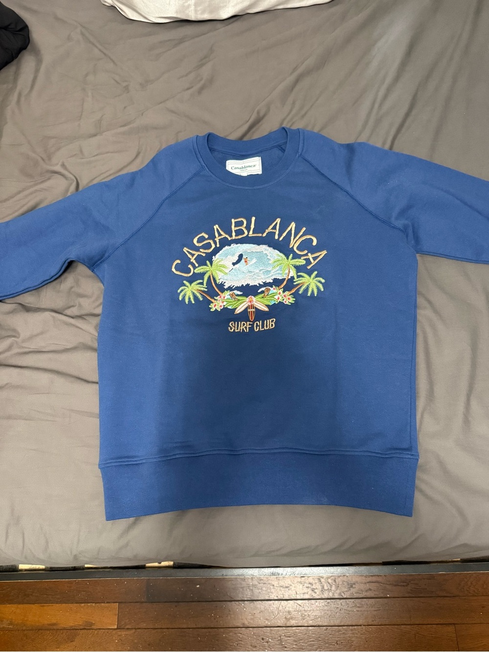 Casablanca Blue Surf Club Crewneck Sweatshirt